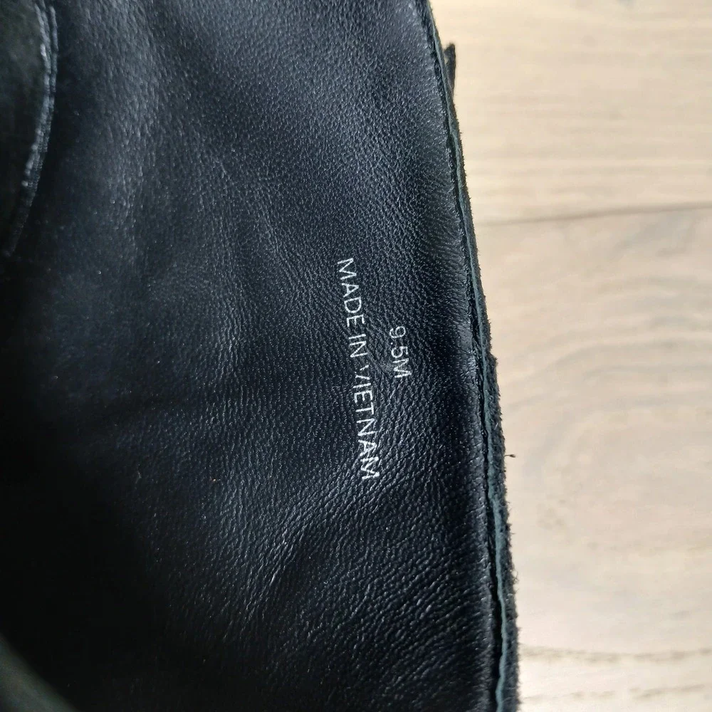 Kate Spade Ankle Boots Womens 9.5 Black Suede Bow Block Heel Feminine Dressy